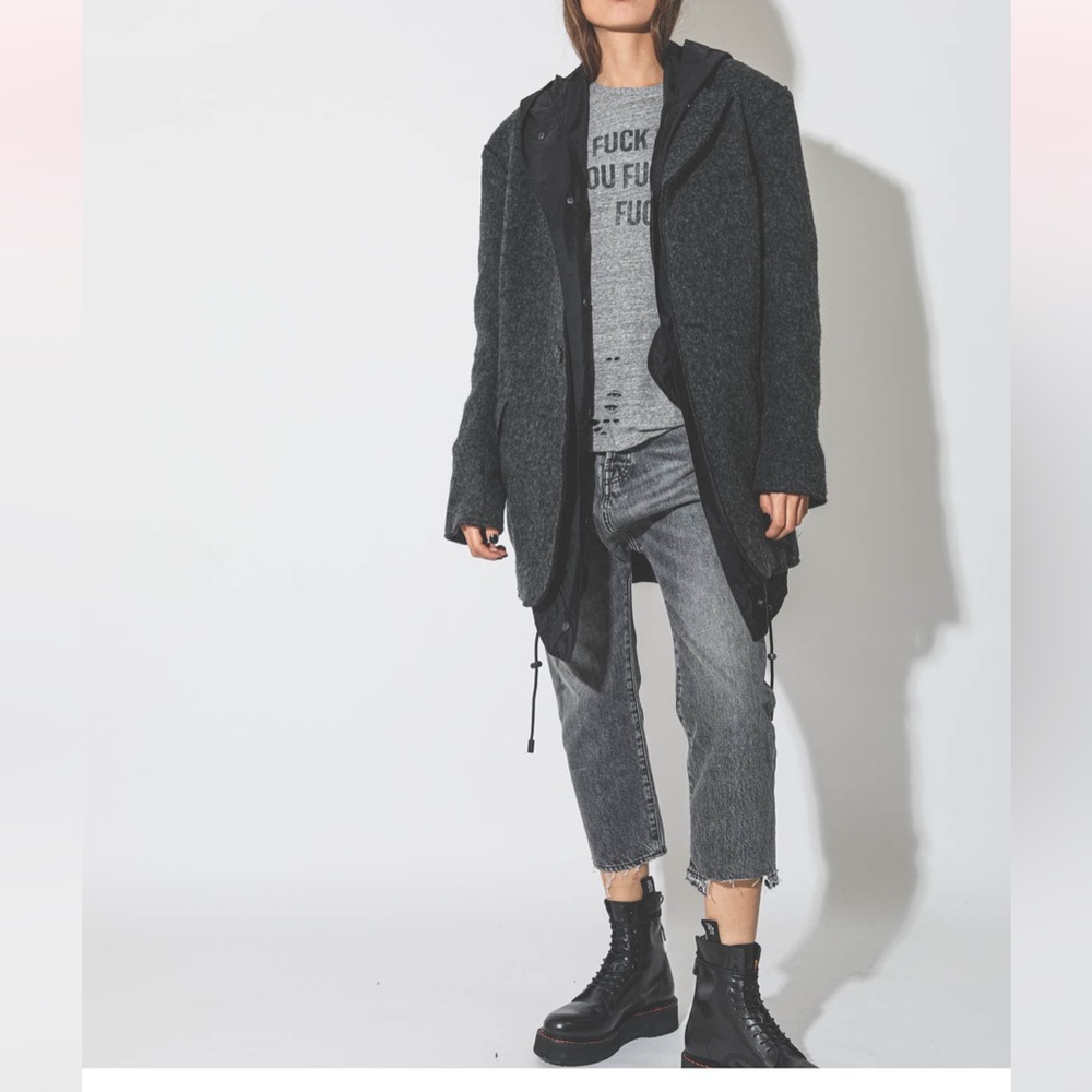R13 Charcoal Relaxed Men's Jeans - Picture 4 of 12